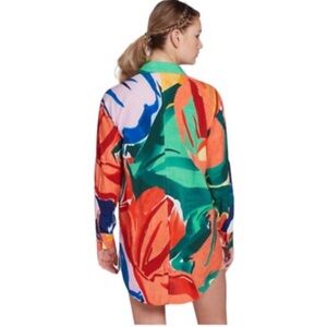 Colorful Calia by Carrie Underwood Painterly Floral Women's Swim Cover-Up